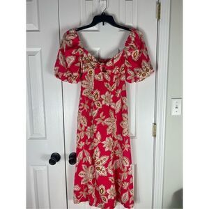 NWT Every Womens Floral Linen Maxi Dress Size XS